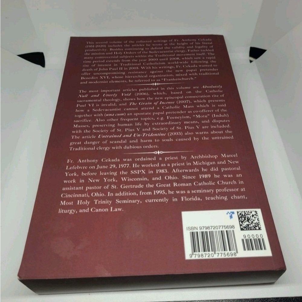 Don't Get Me Started! Collected Writings 1979 - 2019 Vol 2 Rev. Anthony Cekada - Picture 2 of 2